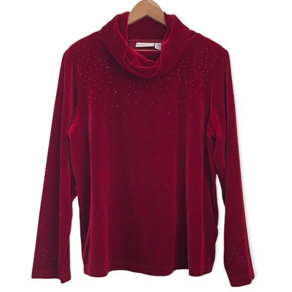 Vintage Jaclyn Smith Red Cowl Neck Sweater Women’s Size X